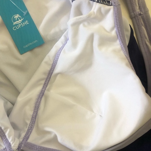 CUPSHE Women's Colorblock Keyhole Cutout One Piece Swimsuit Size XL - Picture 8 of 11